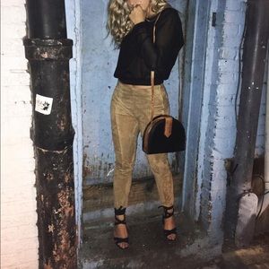 SUEDE ZARA STRECH PANTS